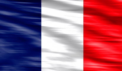 Flag of France- silky texture,wavy, colourful