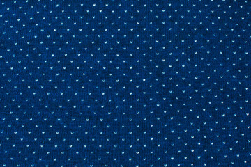 Blue and white knitted fabric texture abstract background