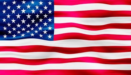 Fototapeta premium american flag of united states of america- waving flag