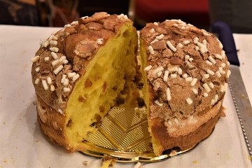 ROME.THE TYPICAL ITALIAN SWEET PANETTONE OF THE CHRISTMAS HOLIDAYS