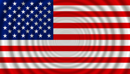 Naklejka premium American flag of United States of America- waving flag silky texture colourful