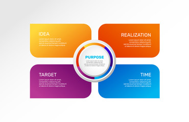 Infographic business template for presentation. Concept for infographic. Timeline infographics design vector and marketing. Purpose idea.