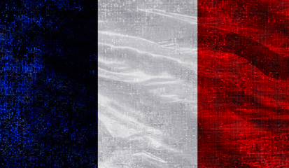 grunge flag of france