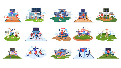 Sport set. Collection of different sport activity. Professional athlet © inspiring.team