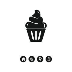 cupcake icon logo vector symbol illustartion