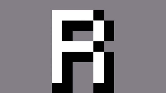 flip grids text - Letter R