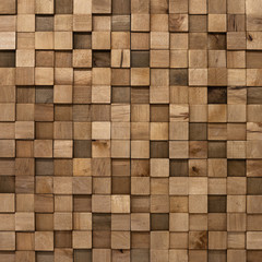 Fototapeta Mozaika z drewnianych kwadratów tło obraz