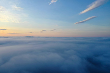 雲海の空撮