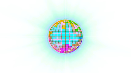 Fototapeta na wymiar Digitally Generated Sparkle disco ball background 3D rendering