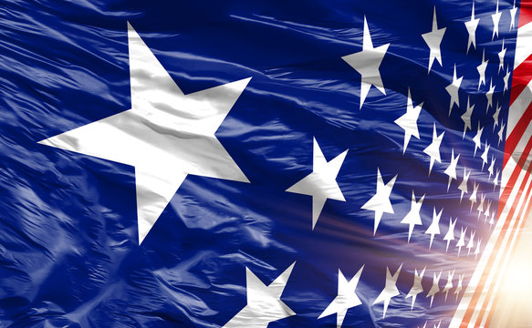 Flag of United States of America- stars close-up