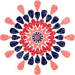 Abstract radial geometric pattern of the flower