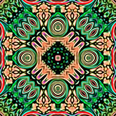 Abstract background. Psychedelic fractal, texture of brush strokes of colored paint of blurred lines and spots of different shapes and sizes