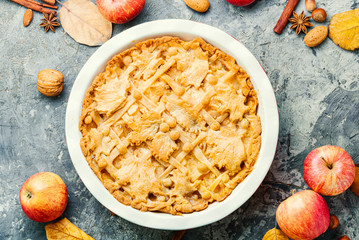 Traditional apple pie.