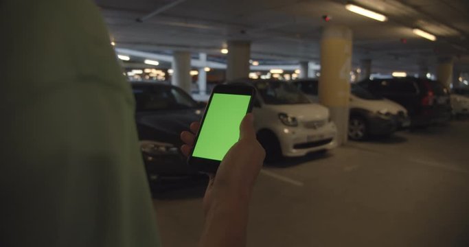 Man searches for parked shared car on phone app