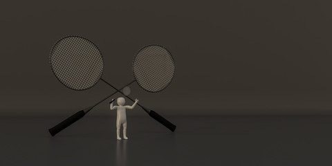 Fototapeta na wymiar 3d illustrator group of career symbols on a gray background, 3d rendering of the playing Sport. Includes a selection path.