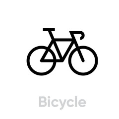 Bicycle icon. Editable stroke.