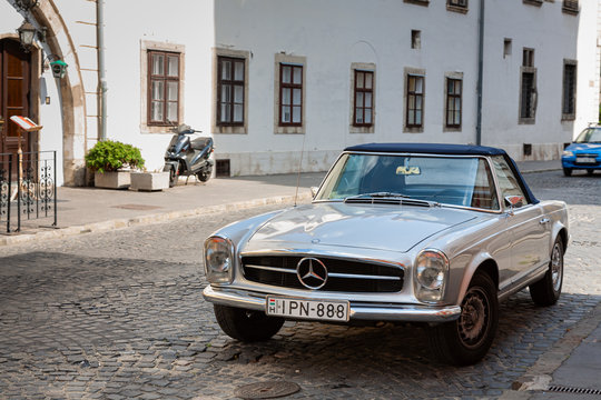 Budapest, Budapest / Hungary: August 18, 2009: Mercedes classic convertible car