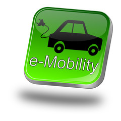 e-Mobility Button - 3D illustration