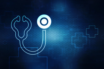 2d rendering medical doctor stethoscope