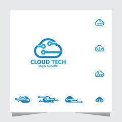 Cloud Tech Logo Bundle. icon