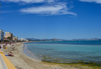 Can Picafort beach in Palma de Mallorca, Spain