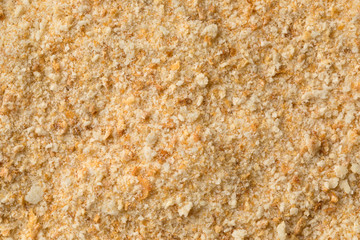 Bread crumbs close up