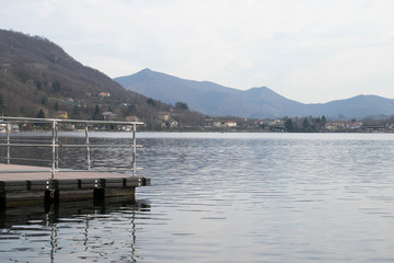 Fototapeta premium Wooden jetty on a lake