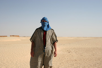 man in the desert