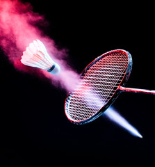 Badminton action , Badminton shuttlecock, Fast Shuttlecock