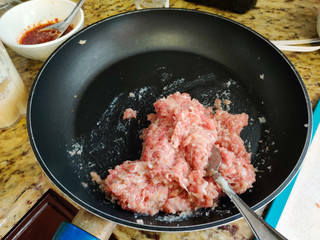 Minced meat cooking food menu restaurant