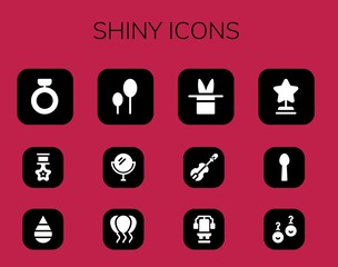 Modern Simple Set of shiny Vector filled Icons