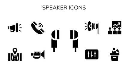 speaker icon set