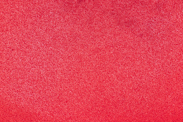 Carmine stained biscuit of a sponge cake