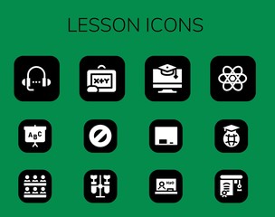 lesson icon set