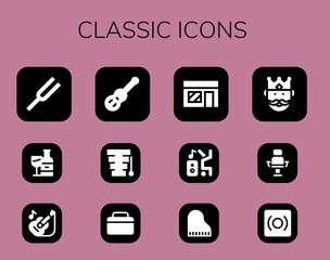 Modern Simple Set of classic Vector filled Icons