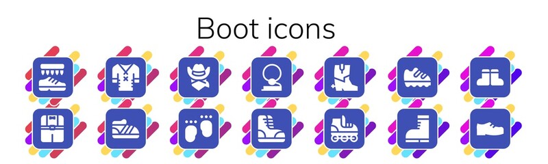 boot icon set