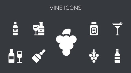vine icon set