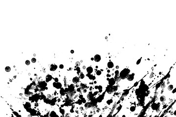 Black ink or watercolor textures splashes and streaks on white background,Abstract watercolor,Abstract ink	