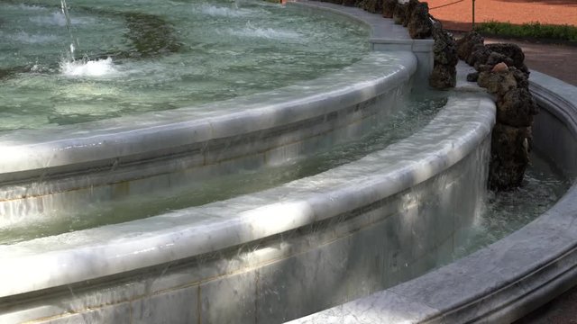 Russia. Fountain close-up. Summer garden.