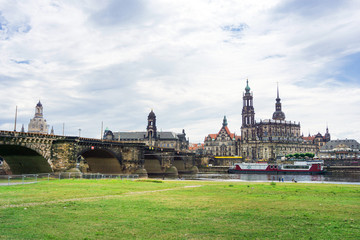 DRESDEN, GERMANY - July 23, 2017: street view of downtown Dresden, Germany