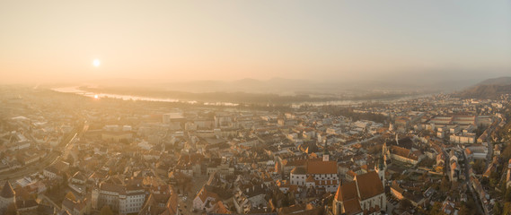 Krems an der Donau Sonnenaufgang Panorama