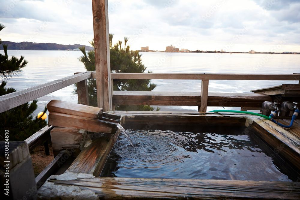 Poster japanese open air hot spring