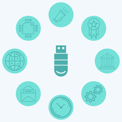 Pendrive vector icon sign symbol