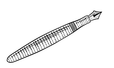 ink pen hand drawn engraved sketch drawing vector