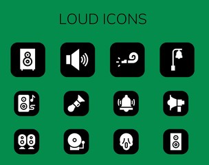 Modern Simple Set of loud Vector filled Icons