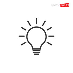 Light Bulb Icon Design Vector