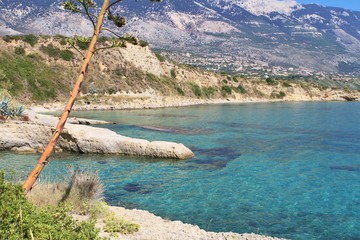 Fototapeta premium Saint Thomas beach in Kefalonia Greece