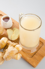 Ginger tea or Ginger tea with haney on background new.