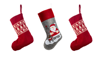 Three Christmas stockings