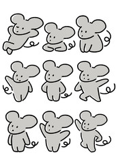 ねずみ　子年 干支　年賀　2020　素材　動物